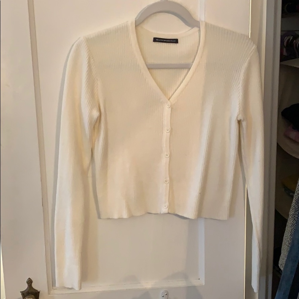 Brandy Melville white/cream cropped sweater